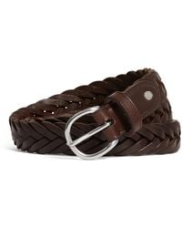 dunhill - Leather Woven Belt - Lyst