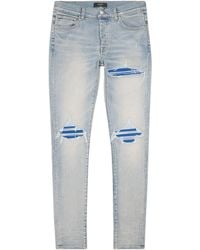 Amiri - Ripped Mx1 Ultrasuede Skinny Jeans - Lyst