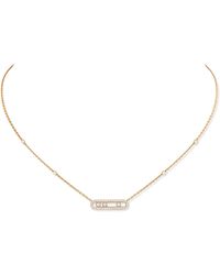 Messika - Yellow Gold And Diamond Baby Move Classique Pavé Necklace - Lyst