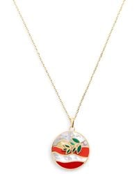 L'Atelier Nawbar - Diamond, Malachite, Coral And Pearl Aurora Necklace - Lyst