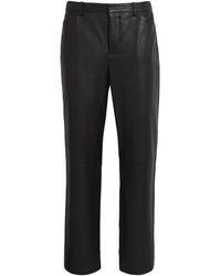 Vince - Leather Straight-Leg Trousers - Lyst
