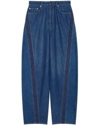 Givenchy - Two-Tone Cocoon Wide-Leg Jeans - Lyst