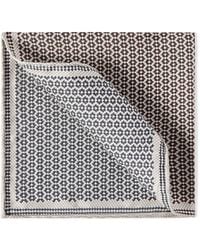 Brunello Cucinelli - Silk Tile-Pattern Pocket Square - Lyst