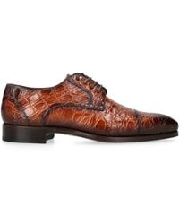 Magnanni - Crocodile Leather Oxford Shoes - Lyst
