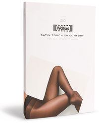 Wolford NWT 2401 Marmour Beige Satin Touch 20 Tights Size M