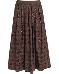 Weekend by Maxmara - Cotton Embellished Midi Skirt - Lyst