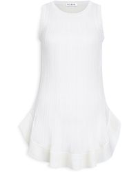 Alaïa - Silk Pleated Mini Dress - Lyst