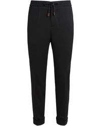 Marco Pescarolo - Virgin Wool-Blend Drawstring Trousers - Lyst