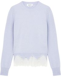 McQueen - Wool-Cashmere Cobweb-Lace Sweater - Lyst
