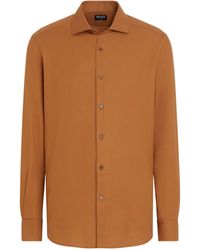 ZEGNA - Mélange Cashco Shirt - Lyst