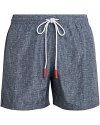 Isaia - Printed Swim Shorts - Lyst