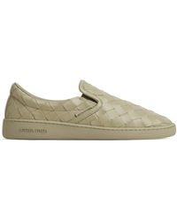 Bottega Veneta - Leather Intrecciato Sawyer Sneakers - Lyst