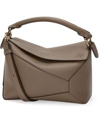 Loewe - Small Leather Puzzle Edge Top-Handle Bag - Lyst