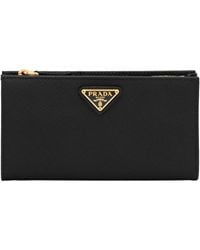 Prada - Large Saffiano Leather Bifold Wallet - Lyst