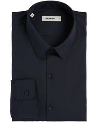 Sandro - Cotton-Blend Point-Collar Shirt - Lyst