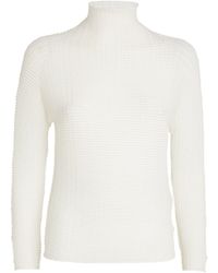 Issey Miyake - High-neck Wooly Pleats Top - Lyst