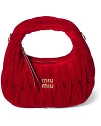 Miu Miu - Mini Velvet Wander Top-Handle Bag - Lyst