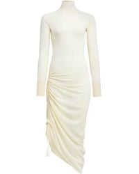 Alaïa - Ruched Midi Dress - Lyst