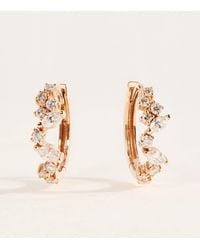 Rosa De La Cruz - And Diamond Cascade Eternity Mini Hoop Earrings - Lyst