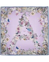 Aspinal of London - Silk Floral Print Scarf - Lyst