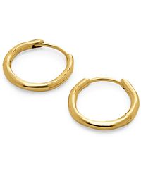 Monica Vinader - Small Vermeil Mv Siren Hoop Earrings - Lyst