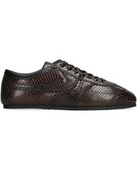 Dries Van Noten - Leather Snakeskin-Effect Dustin Sneakers - Lyst