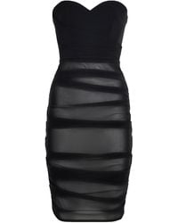 Alex Perry - Stretch-Mesh Strapless Mini Dress - Lyst