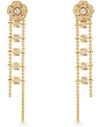 CHANEL - And Diamond Camélia Transformable Earrings - Lyst