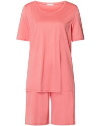 Hanro - Cotton Deluxe Short-Sleeve Pyjama Set - Lyst