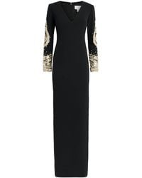 Pamella Roland - Embellished-Sleeve Gown - Lyst
