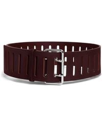 Alaïa - Leather Rectangular Buckle Belt - Lyst