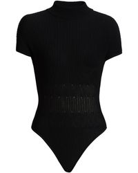 Balmain - Merino Wool Rib-Knit Bodysuit - Lyst
