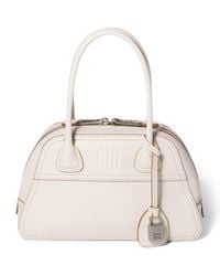 Miu Miu - Nappa Leather Vivant Top-Handle Bag - Lyst