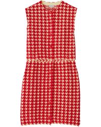 Burberry - Houndstooth Mini Dress - Lyst
