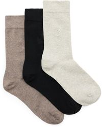 AllSaints - Adan Ramskull Socks (pack Of 3) - Lyst