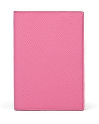 Smythson - Leather Panama Passport Cover - Lyst