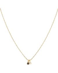 Astrid & Miyu - Diamond And Quartz Charm Necklace - Lyst