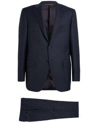 Canali - Wool Micro-check Single-breasted Suit - Lyst