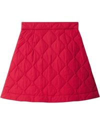 Burberry - Nylon Quilted Mini Skirt - Lyst