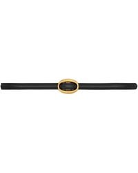 Saint Laurent - Leather Reversible Oval-Buckle Belt - Lyst