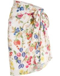 Mary Katrantzou - Floral-Embroidered Elba Pareo - Lyst