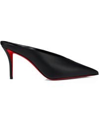 Christian Louboutin - Miss Z Slimimule Leather Heeled Mules 80 - Lyst