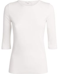 Vince - Ribbed Elbow-Sleeve T-Shirt - Lyst