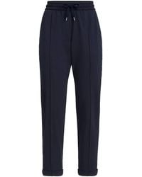 Brunello Cucinelli - Cotton-Blend Drawstring Sweatpants - Lyst