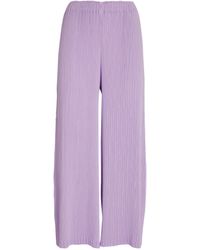 Issey Miyake - Wide-leg Hatching Bottoms Trousers - Lyst