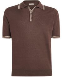 FIORONI CASHMERE - Linen-Cotton Polo Shirt - Lyst