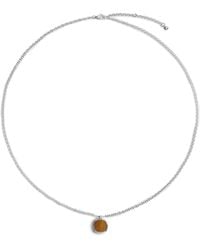 Monica Vinader - Sterling And Tigers Eye Delphi Pendant Necklace - Lyst
