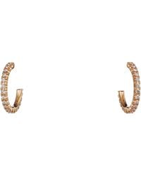 Cartier - Small Rose Gold And Diamond Étincelle De Hoop Earrings - Lyst