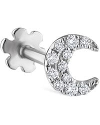 Maria Tash - Diamond Celestial Moon Stud Earring - Lyst