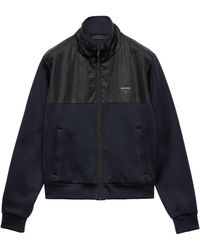 Prada - Cotton-Blend Fleece Bomber Jacket - Lyst
